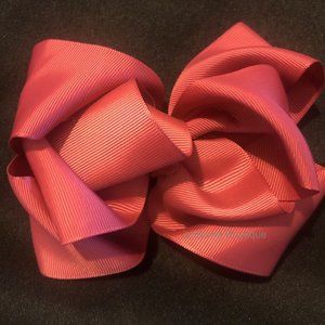 Rosewood 6" Double Stacked Boutique Bows (2)   5B2004  Handmade NWT Boutique